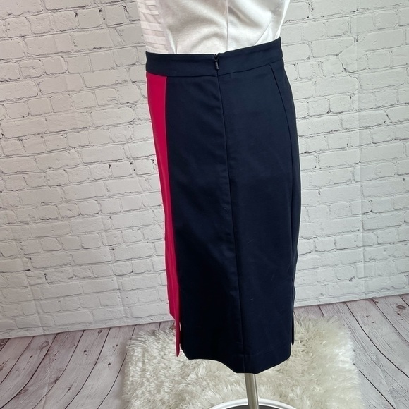 Nic+Zoe Blue/Pink Color Block Side Zip Skirt Sz 8 - Picture 5 of 9